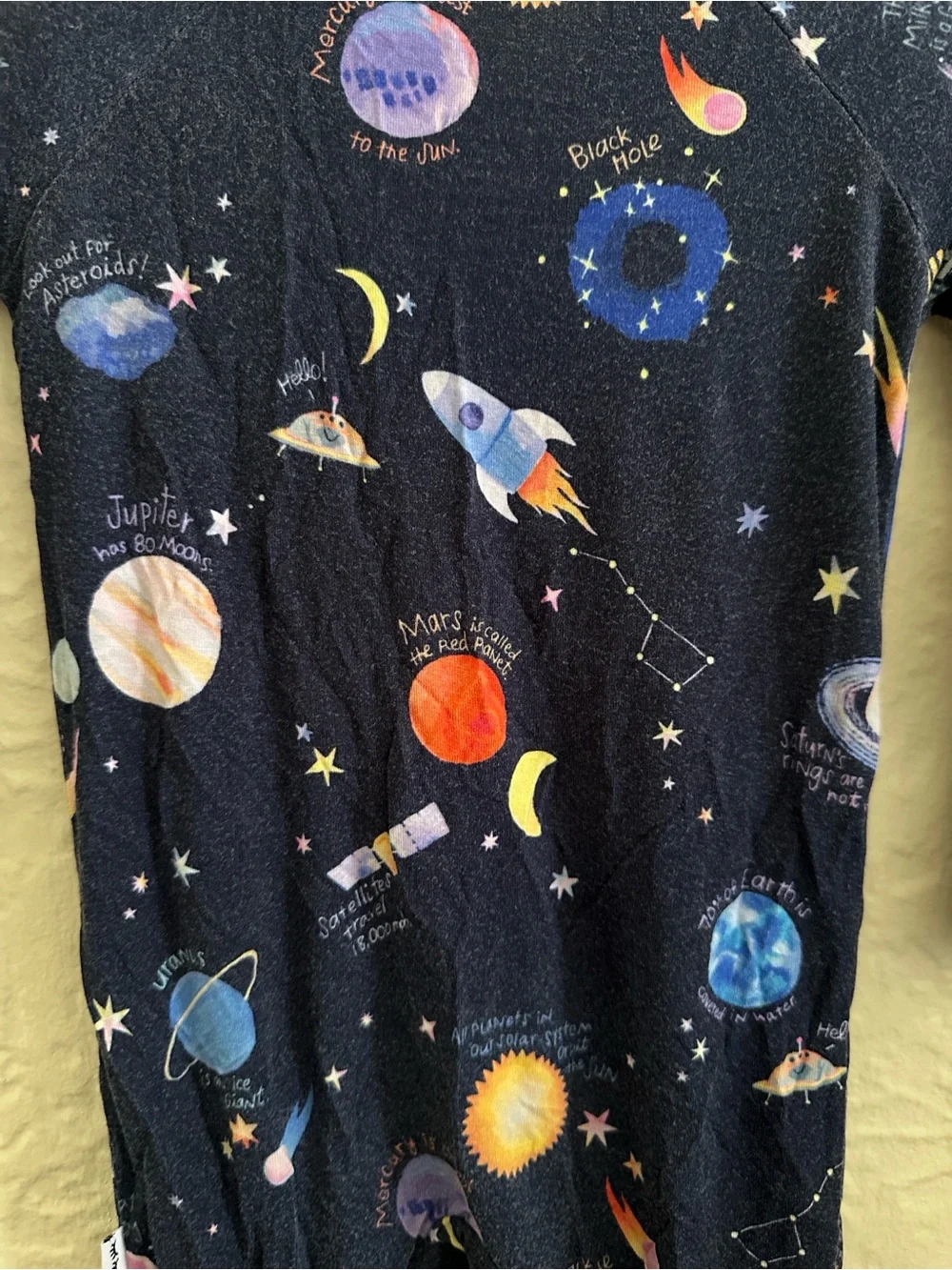 Little Sleepies Solar Explorers Dark Blue Bamboo Zippy Sleeper 3-6 Months Planet